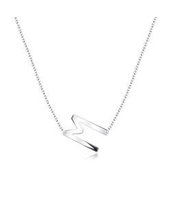 Letter M Silver Necklace SPE-5527